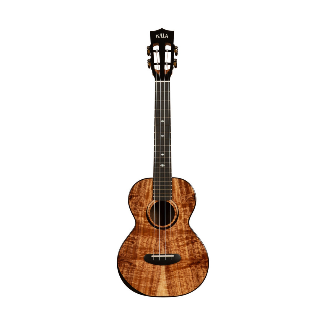 Kala KA-CT-SA-TG Contour All Solid Gloss Acacia Tenor Ukulele with Bag, featuring resonant acacia wood and a sleek finish.