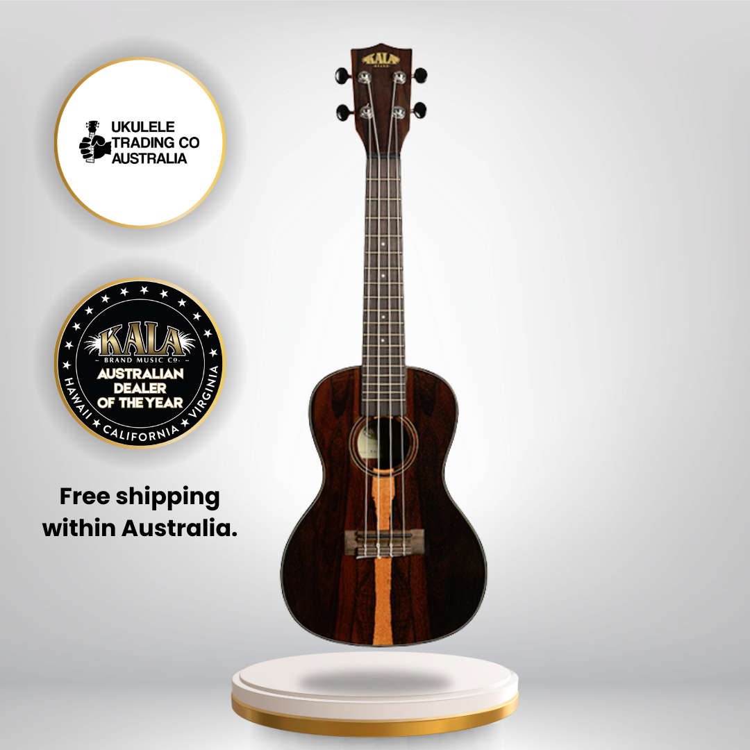 Kala KA-ZCT-C Concert Ukulele made from highly figured Ziricote wood