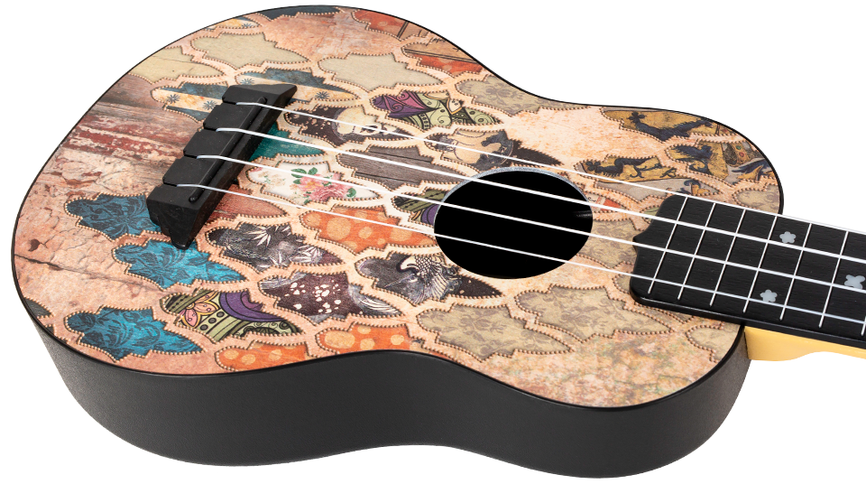 Flight TUS40 Granada Travel Soprano Ukulele – Alhambra-Inspired Linden Top, ABS Body, Zero Fret &amp; Aquila Strings