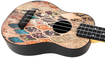 Flight TUS40 Granada Travel Soprano Ukulele – Alhambra-Inspired Linden Top, ABS Body, Zero Fret &amp; Aquila Strings