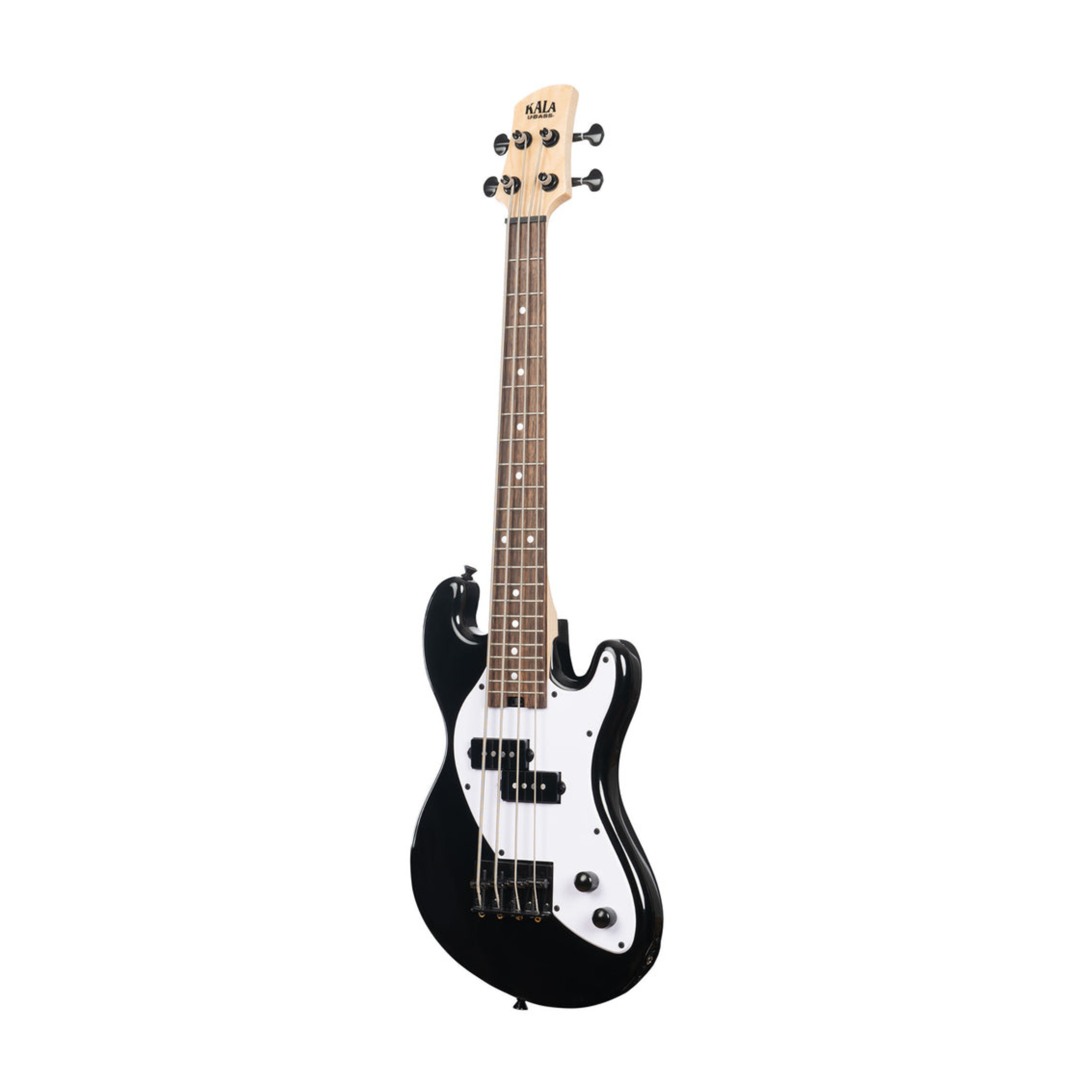 Solid Body 4-String Jet Black Fretted U•BASS® by Kala - UBASS-SB-BK-FS. Rich bass tones, durable design, perfect for all players!