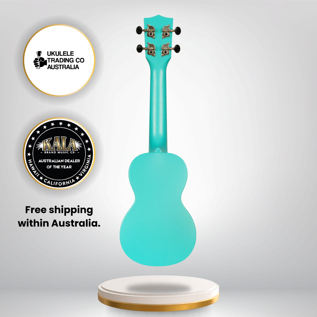 KA-R-WMG-BL-S Aqua Mist Glow In The Dark Soprano Recycled Waterman Ukulele