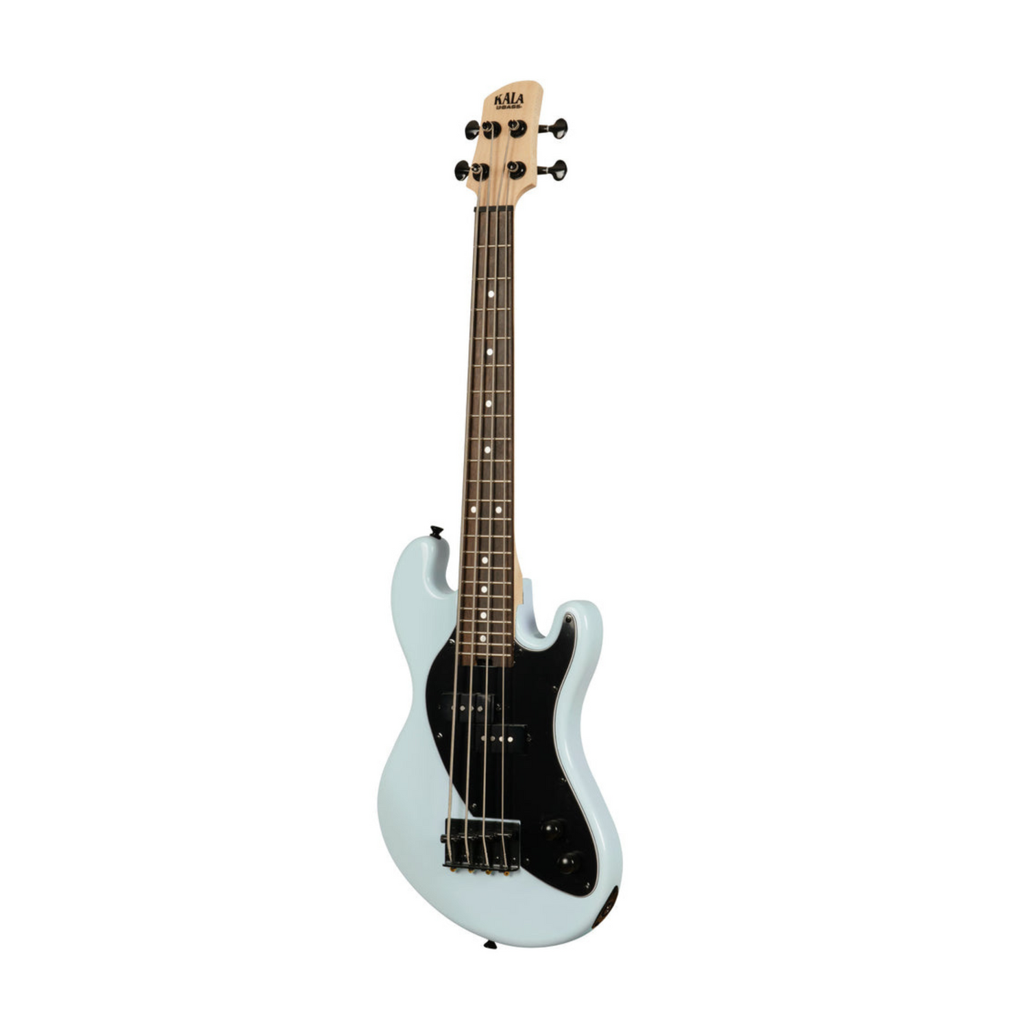 Kala UBASS-SB-LB-FS Solid Body 4-String Powder Blue Fretted U•BASS® with rich, deep bass tones and smooth fretted playability.