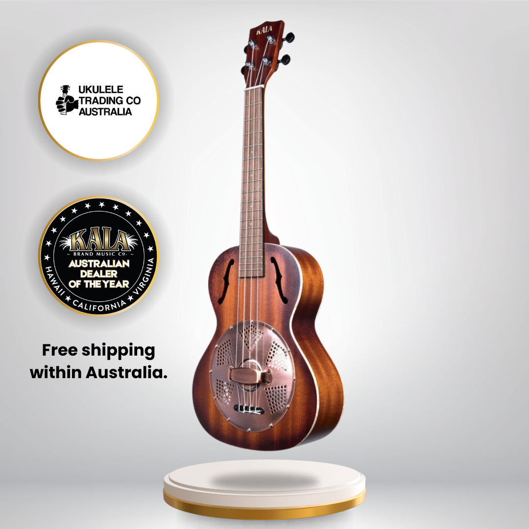 &quot;Kala KA-RES-BRS Resonator Tenor Ukulele with Brass Cover Plate&quot;