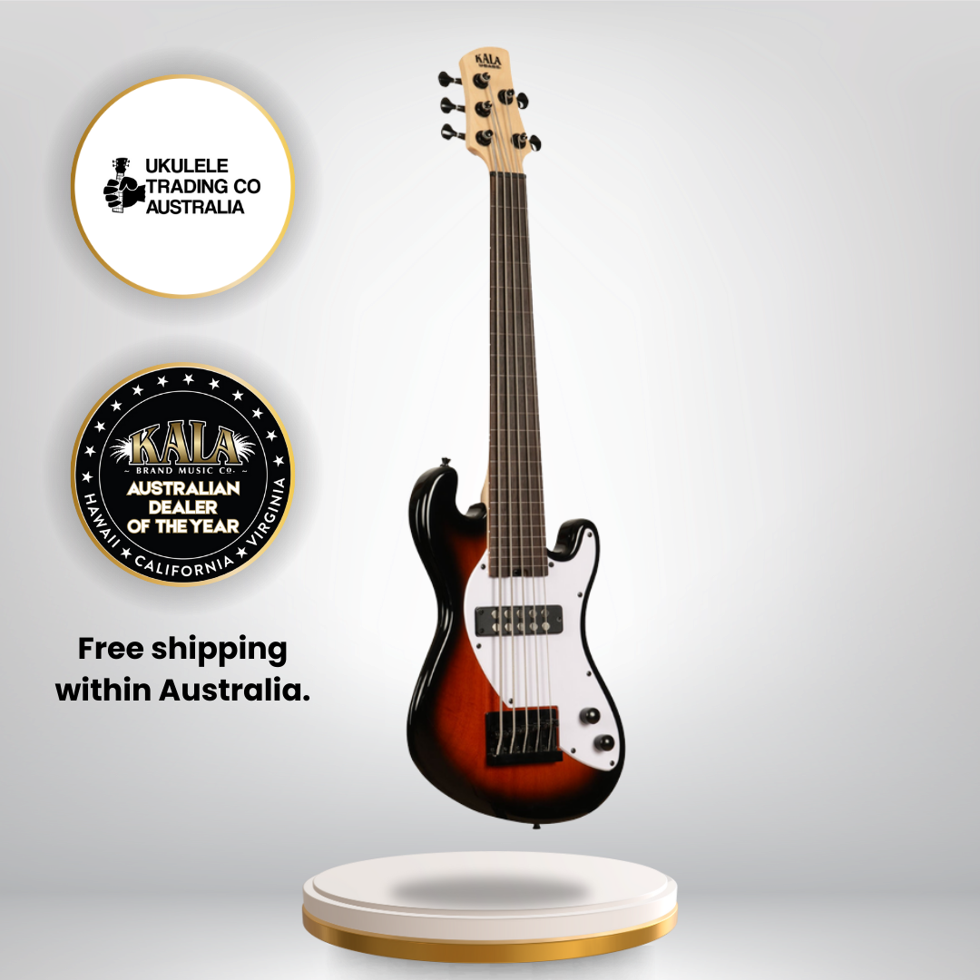Kala Sunburst 5-string fretless U•BASS® electric bass