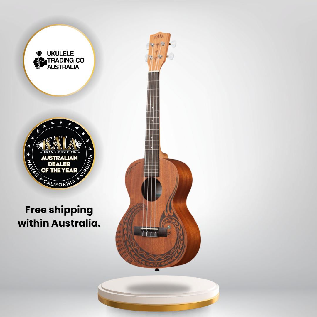 Kala KA-CANDY-BER Blackberry Concert Ukulele front view – glossy purple finish