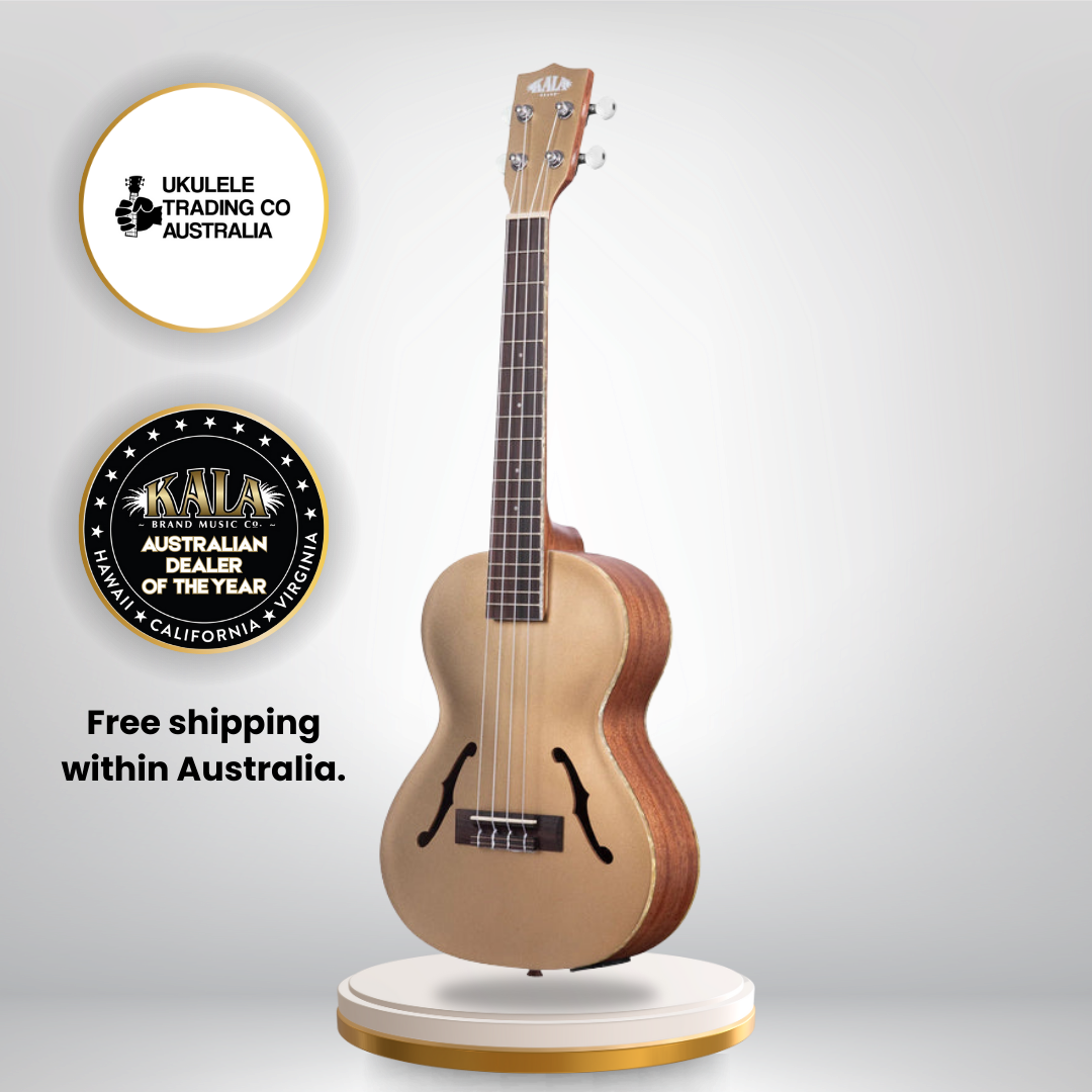 Kala KA-JTE-KZGD archtop ukulele with rosewood fretboard and mahogany neck