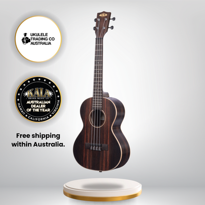 Kala KA-EBY-T Tenor Ukulele – Striped Ebony Body with Maple Binding