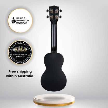 KA-R-WMS-BK-S Kala Black Sand Soprano Recycled Waterman Ukulele Australia