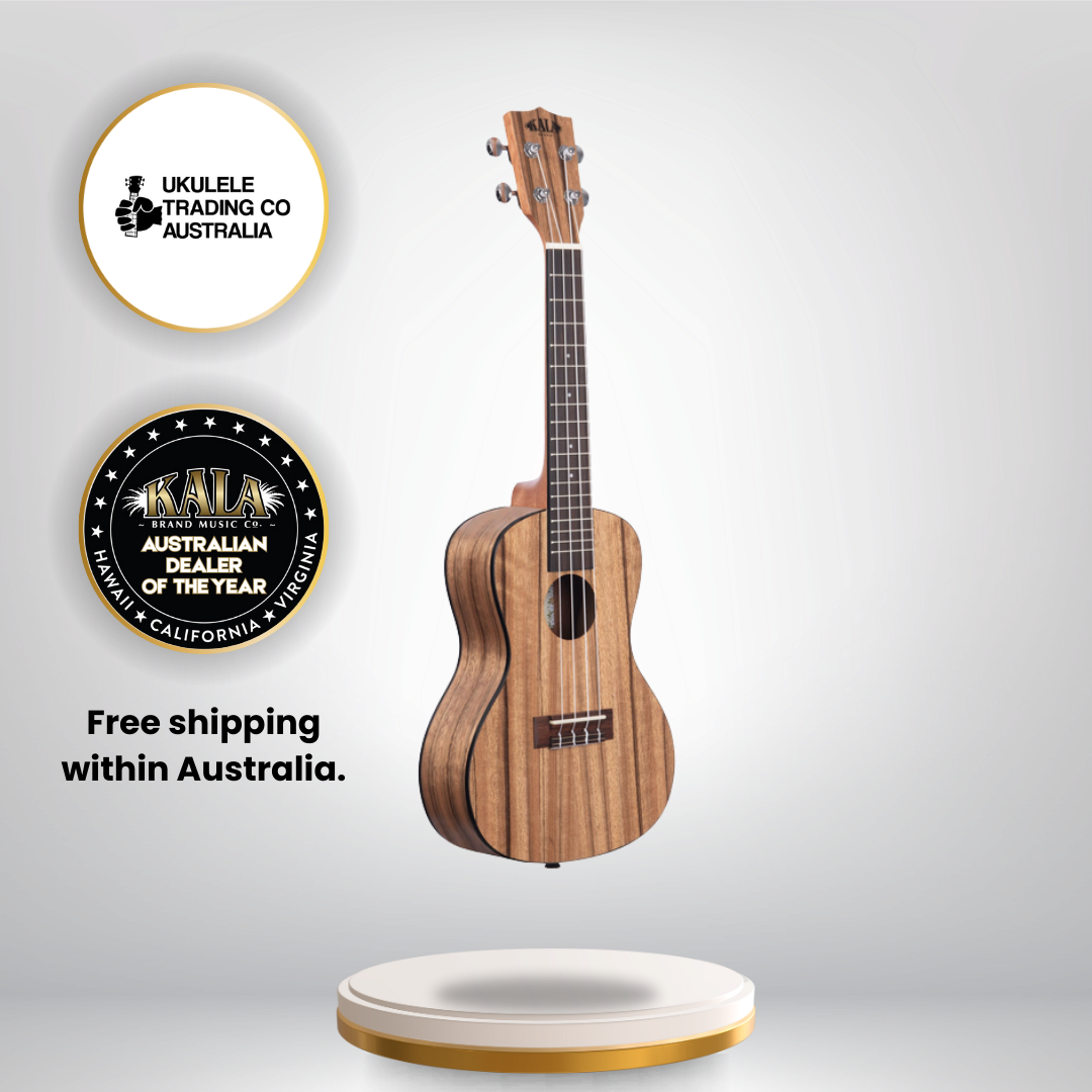 Left-handed Kala KA-PWC/LH Pacific Walnut Concert Ukulele