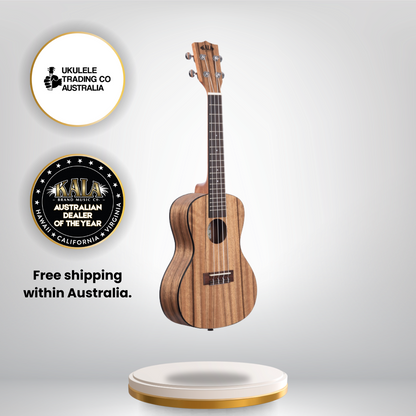 Left-handed Kala KA-PWC/LH Pacific Walnut Concert Ukulele