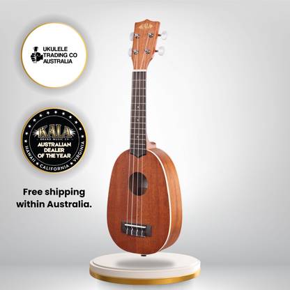 Kala KA-P Satin Mahogany Pineapple Soprano Ukulele with Gigbag – Best Ukulele for Beginners