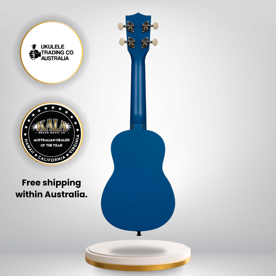 NUK-DEEPBLUE Kala Ukadelic Deep Blue Soprano Ukulele Ocean Wave Art Ukulele Australia