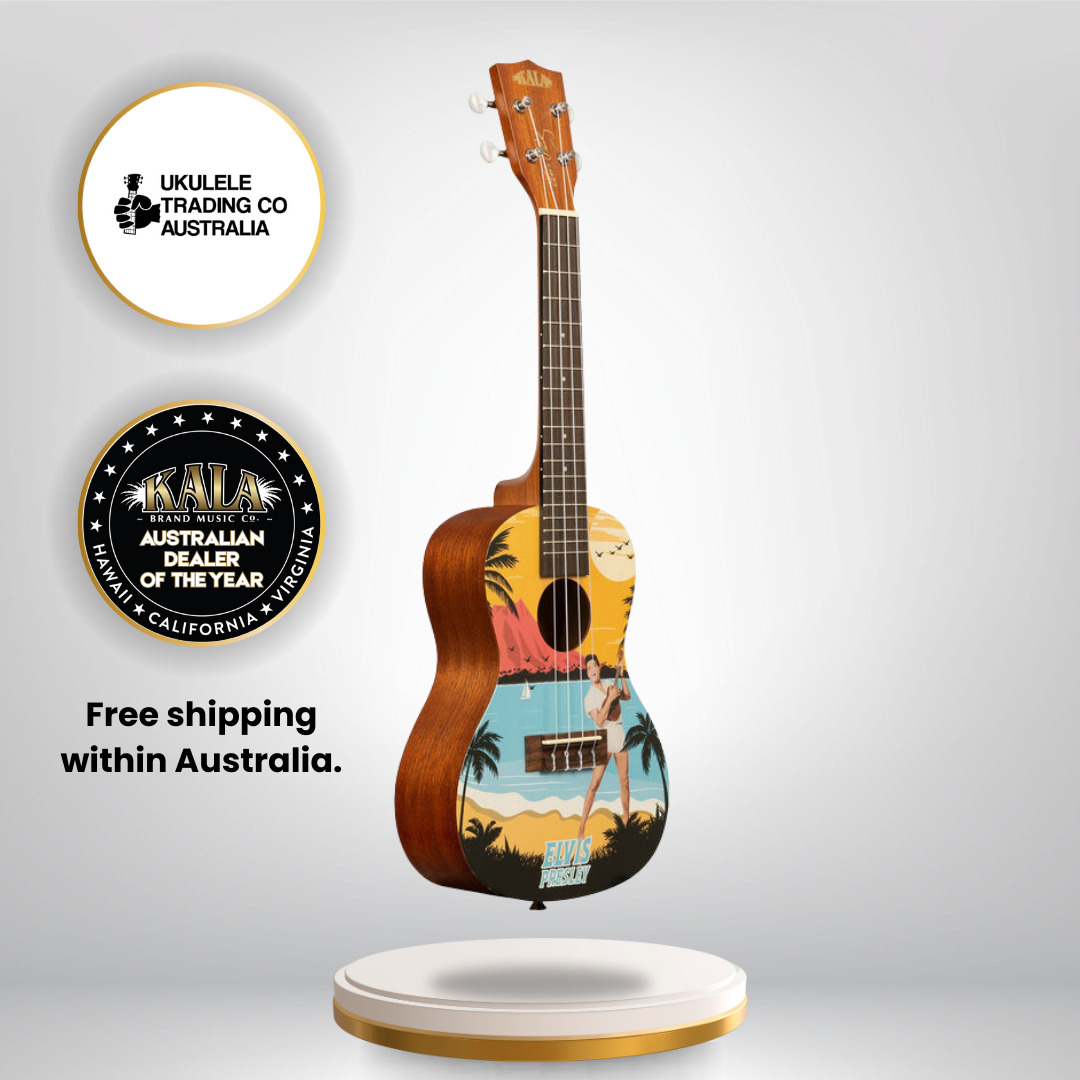 Elvis Blue Hawaii concert ukulele starter kit