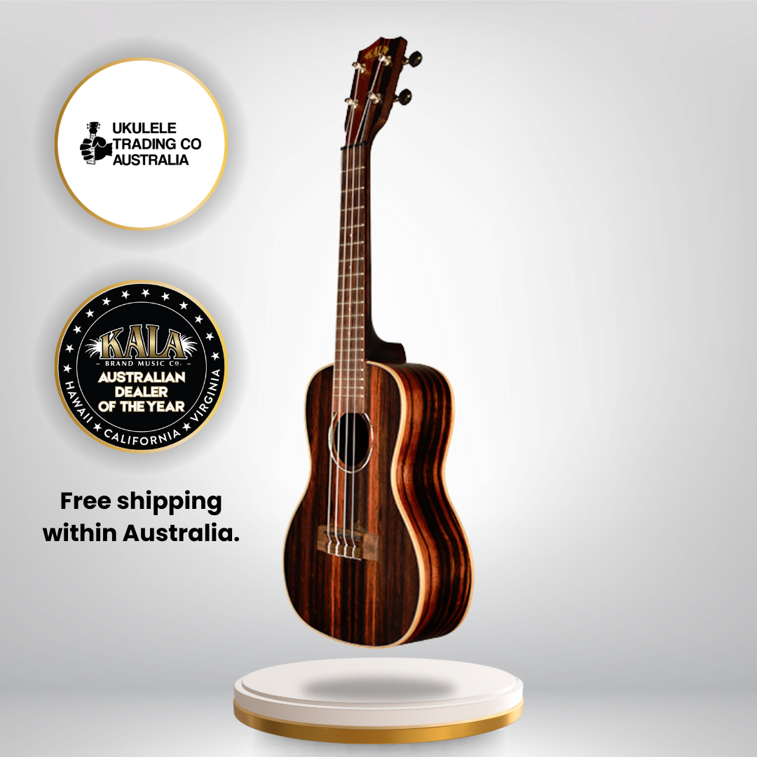 Kala KA-EBY-C Ebony Concert Ukulele with Gigbag