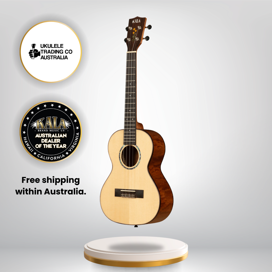 Kala 20th Anniversary Solid Spruce Quilted Sapele Tenor Ukulele