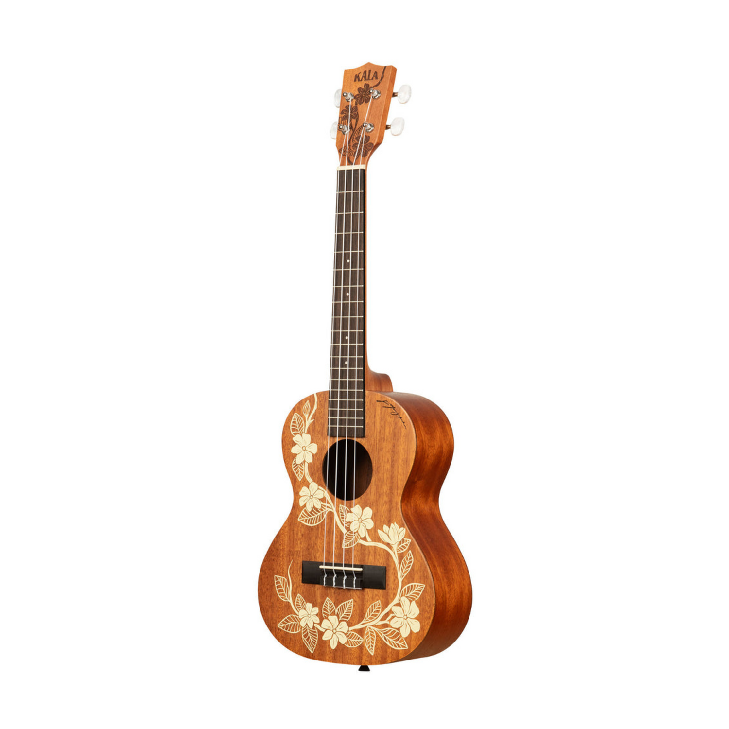 Kala KA-GARDENIA-T Gardenia Mahogany Tenor Ukulele, featuring rich mahogany tones and an elegant gardenia-inspired design.