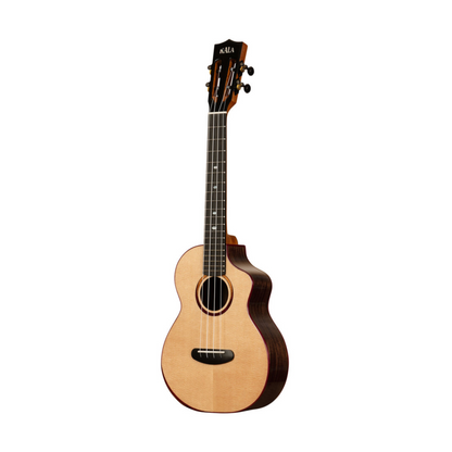 Kala KA-CT-SSRW-TG-C Contour All Solid Gloss Spruce Rosewood Tenor Ukulele with 17-inch scale, 18 frets, and rich tonal quality.