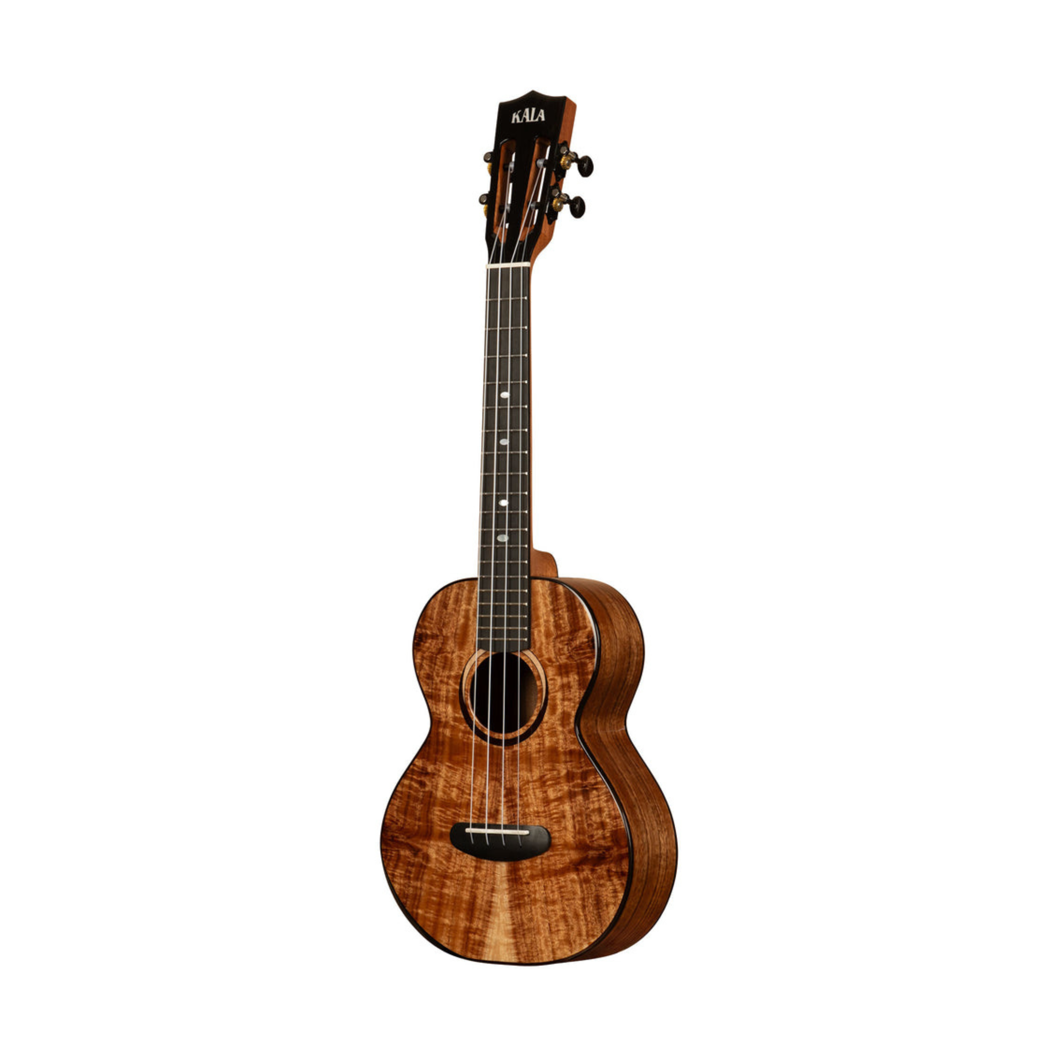 Kala KA-CT-SA-TG Contour All Solid Gloss Acacia Tenor Ukulele with Bag, featuring resonant acacia wood and a sleek finish.