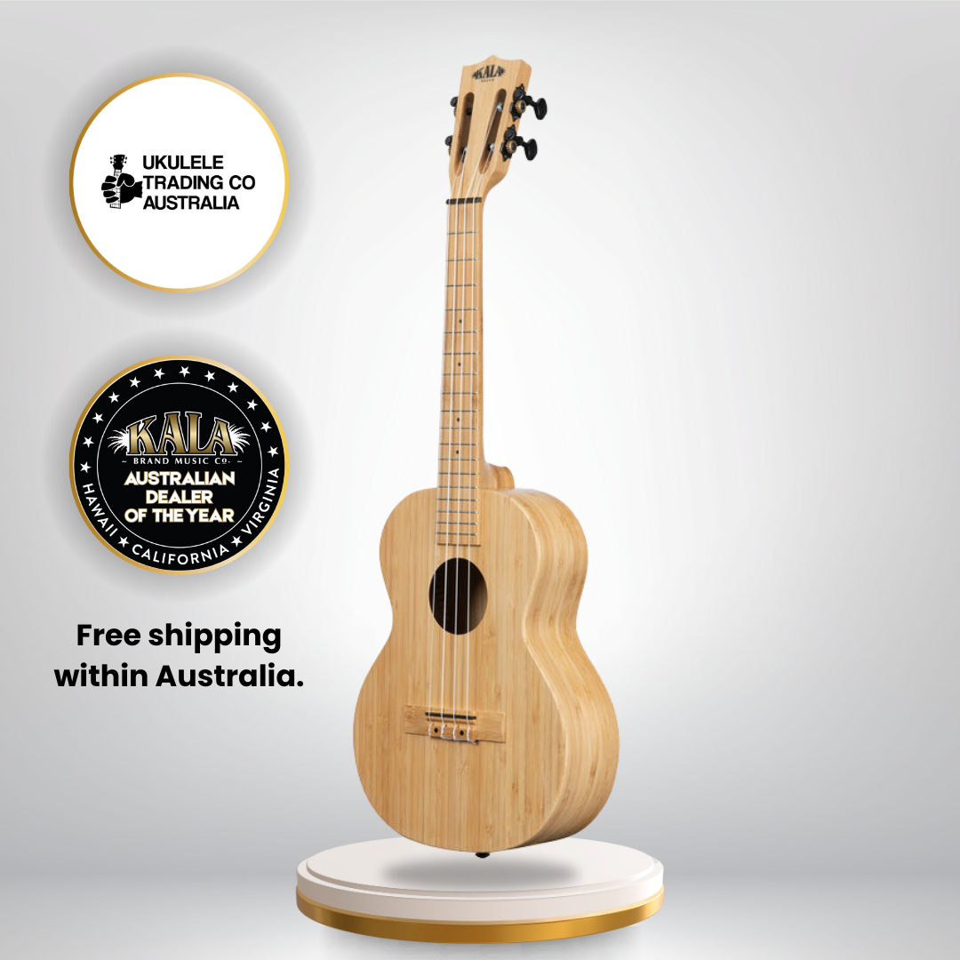 Eco-friendly Kala KA-BMB-T Bamboo Tenor Ukulele with free gigbag – beginner-friendly
