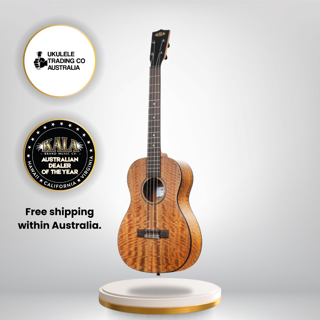 kala ka-cm-be curly mango baritone ukulele with eq preamp australia