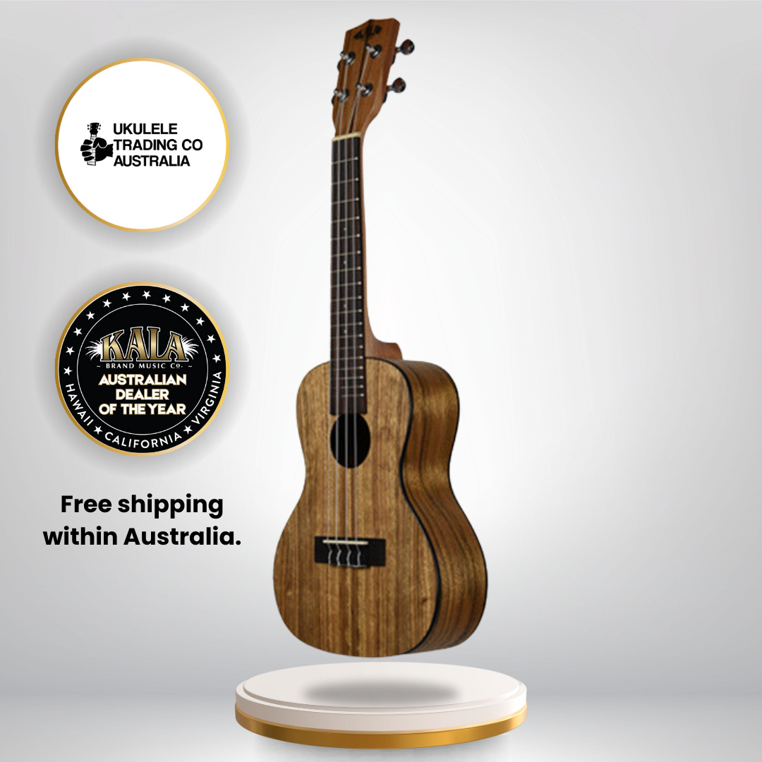 Kala KA-PWC Pacific Walnut Concert Ukulele – satin finish, striking walnut grain, concert size.