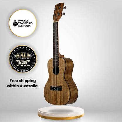 Kala KA-PWC Pacific Walnut Concert Ukulele – satin finish, striking walnut grain, concert size.