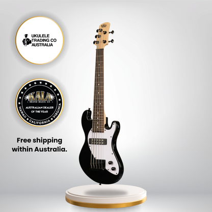 Kala UBASS-SB5-BK-FS Solid Body 5-String Jet Black Fretted U•BASS®