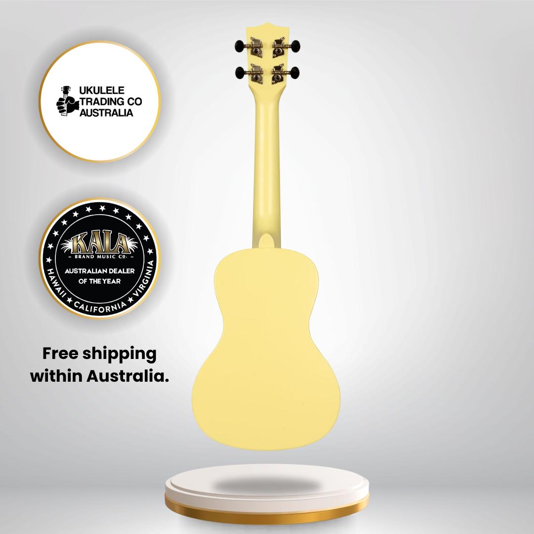KA-R-WMG-YL-C Kala Waterman Glow-in-the-Dark Concert Ukulele Recycled Eco-Friendly Ukulele Australia