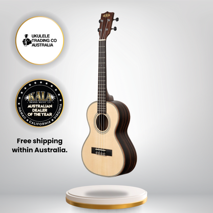 Kala KA-SSEBY-T Tenor Ukulele solid spruce top striped ebony sides
