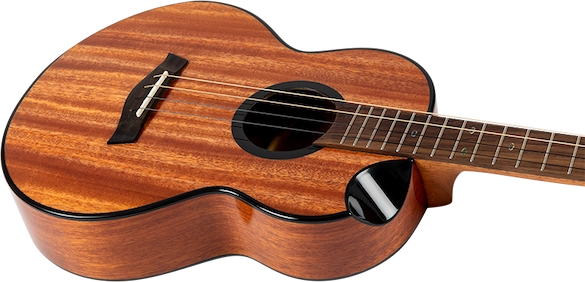 Flight Nomad Baritone Ukulele with solid mahogany body and black binding