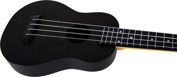Flight TUS35E Electro-Acoustic Travel Soprano Ukulele Black TUS35EBK Durable ABS Ukulele with Pickup