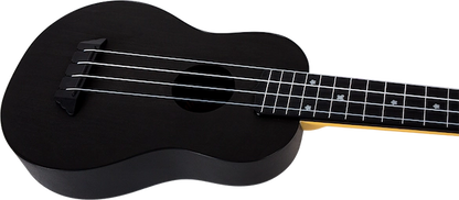 Flight TUS35E Electro-Acoustic Travel Soprano Ukulele Black TUS35EBK Durable ABS Ukulele with Pickup