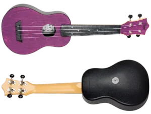 Flight TUS35 Purple Travel Soprano Ukulele – Linden Top, ABS Body, Aquila Strings &amp; Denim Gig Bag