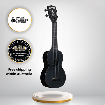 KA-R-WMS-BK-S Kala Black Sand Soprano Recycled Waterman Ukulele Australia