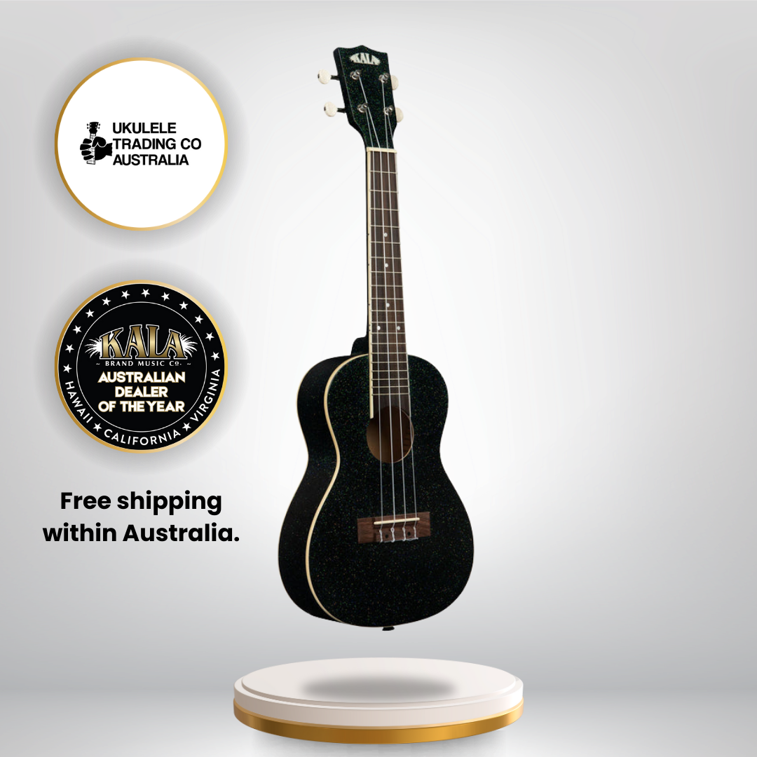 Kala Sparkle Series – Galaxy Black Concert Ukulele - KA-SPRK-BLACK