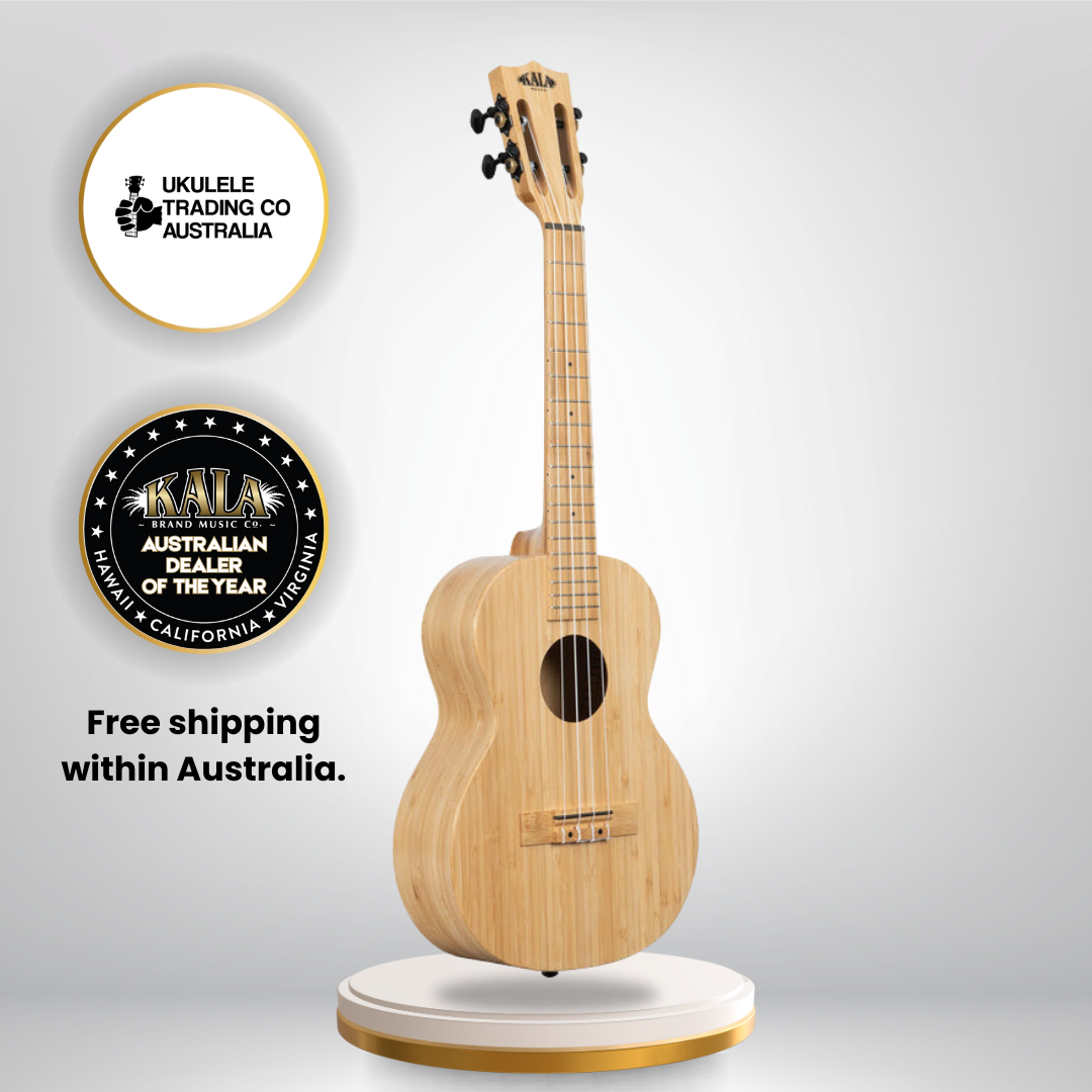 Eco-friendly Kala KA-BMB-T Bamboo Tenor Ukulele with free gigbag – beginner-friendly