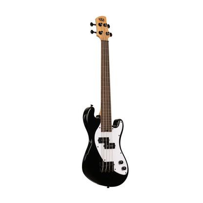 Kala UBASS-SB-BK-FL Solid Body 4-String Jet Black Fretless U•BASS®, delivering rich sound with a sleek, modern design.