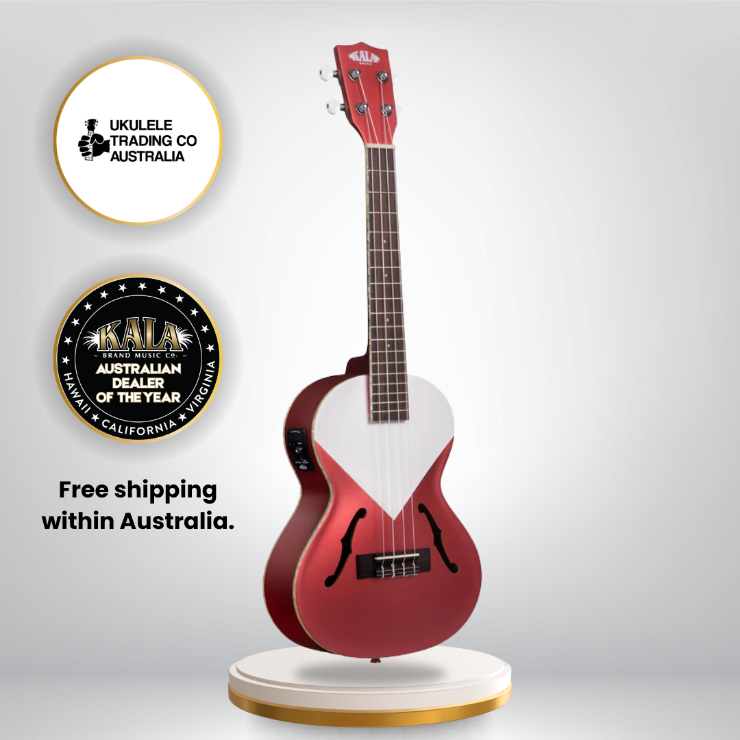 Kala KA-JTE-CHRD ukulele neck, rosewood fretboard, and mahogany body