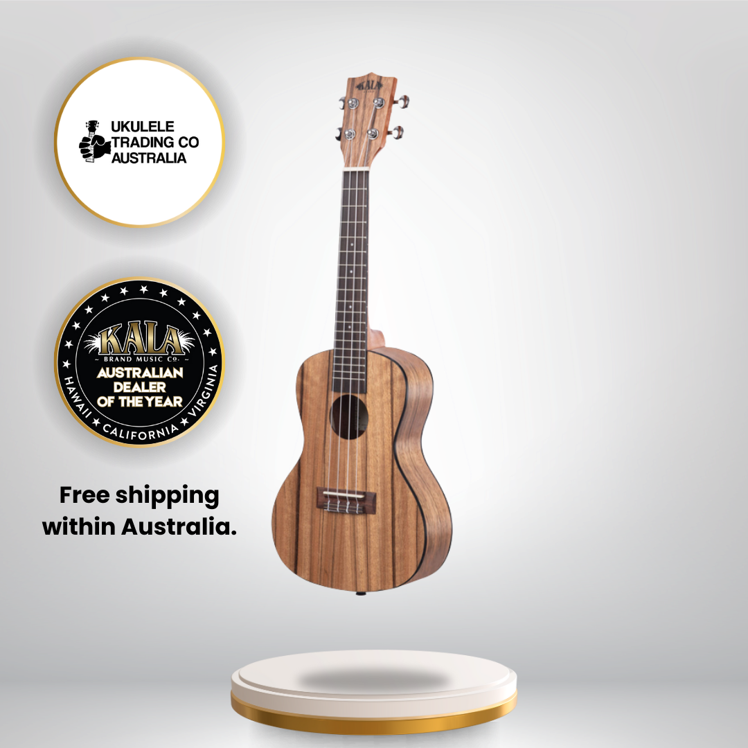 Left-handed Kala KA-PWC/LH Pacific Walnut Concert Ukulele