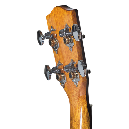 Ohana Pineapple Series PKC-50G Concert Ukulele with solid cedar top, mahogany body, abalone rosette, and mellow, rich tone for a unique musical experience.