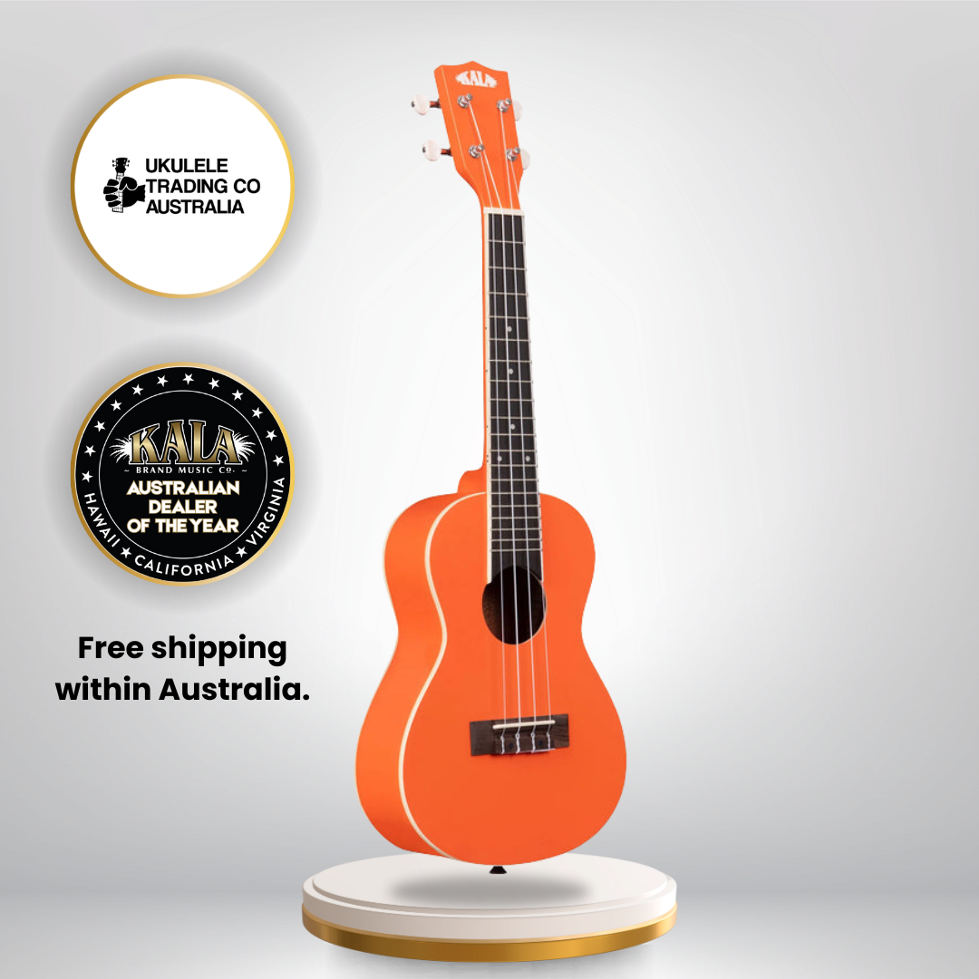 Kala Candy Shoppe Collection So Orange ukulele with Aquila strings