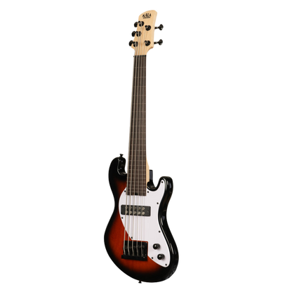 Kala Solid Body 5-String Sunburst Fretless U•BASS® with Okoume body and passive humbucker pickup.