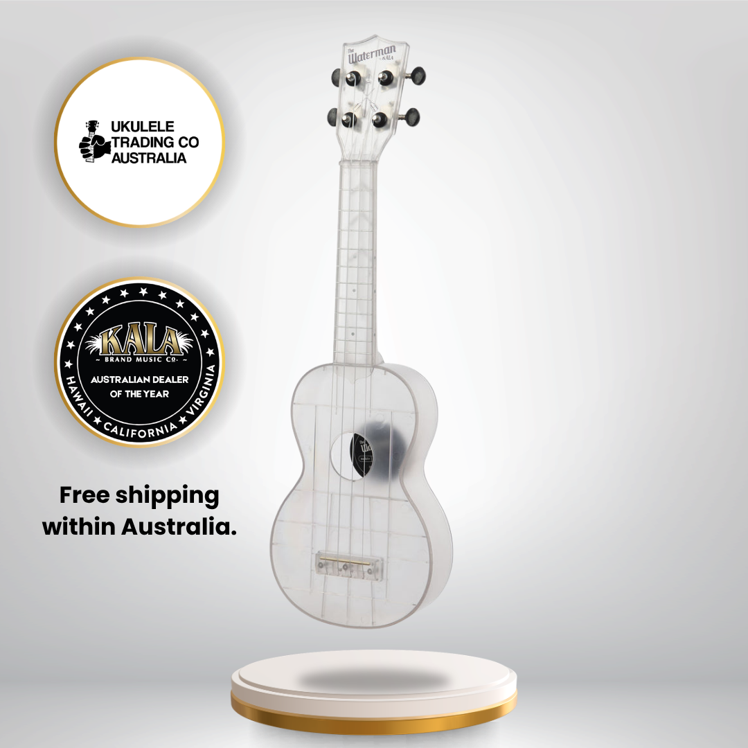 KA-WMT-CL-S Frosted Glass Transparent Soprano Waterman Ukulele