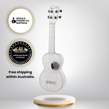 KA-WMT-CL-S Frosted Glass Transparent Soprano Waterman Ukulele