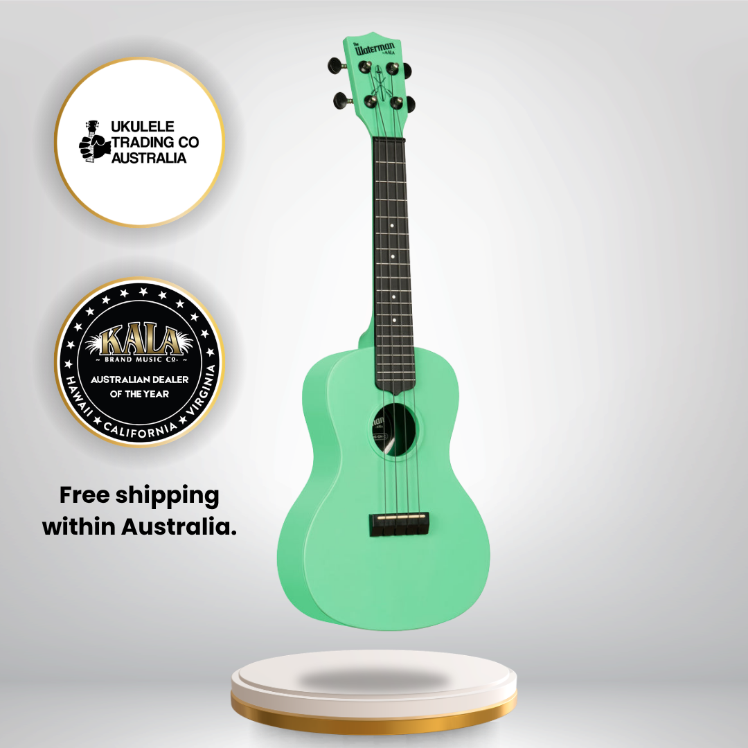 KA-R-WMS-GN-C Kala Waterman Concert Ukulele Recycled Eco-Friendly Concert Ukulele Australia