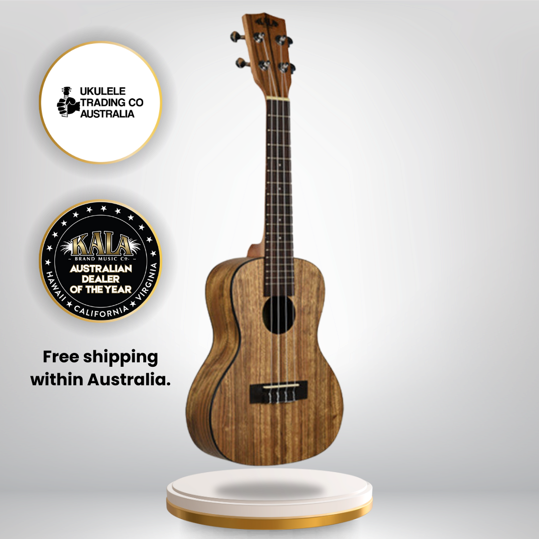 Kala KA-PWC Pacific Walnut Concert Ukulele – satin finish, striking walnut grain, concert size.