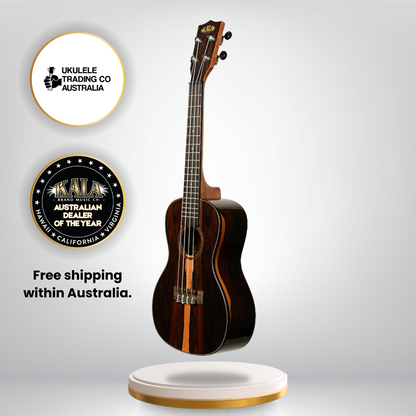 Kala KA-ZCT-C Concert Ukulele made from highly figured Ziricote wood