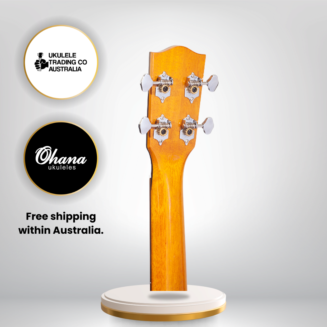 Ohana BK-35GCE-LH – All-Solid Mahogany Left-Handed Baritone Ukulele