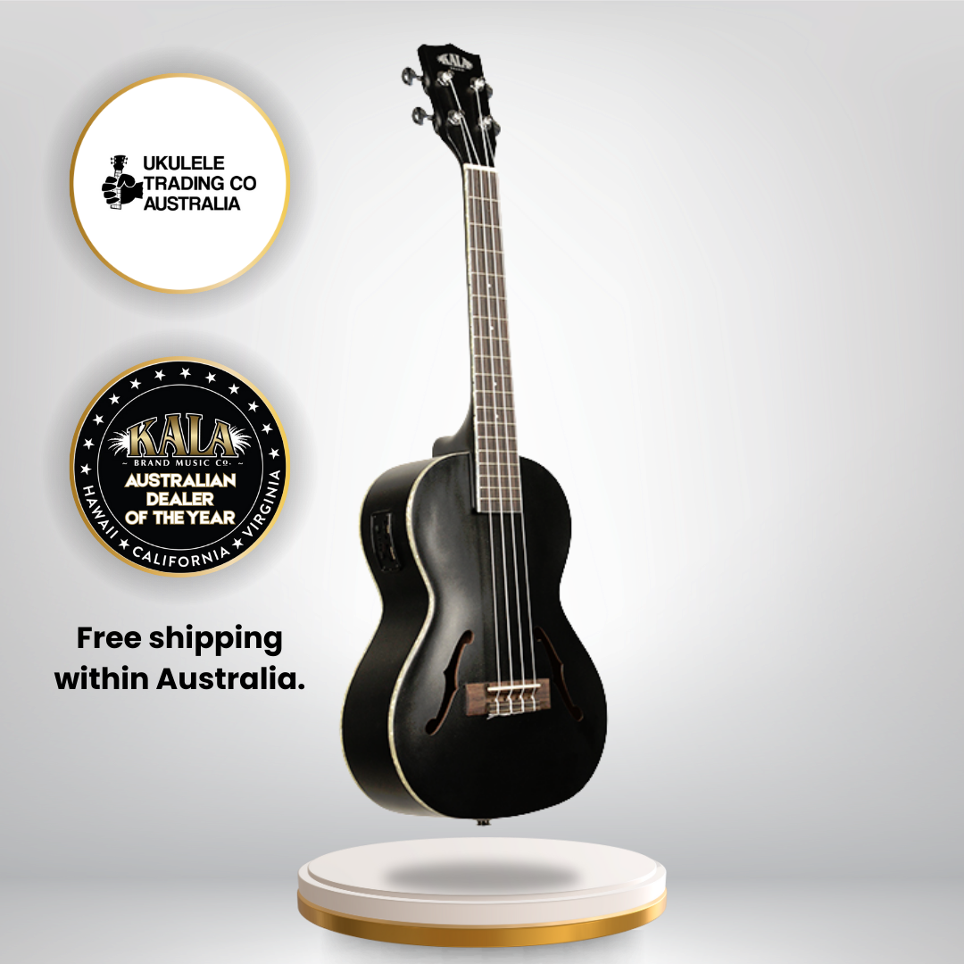 Kala KA-JTE-MTB Jazz Archtop Electric Tenor Ukulele – Tobacco Burst Finish